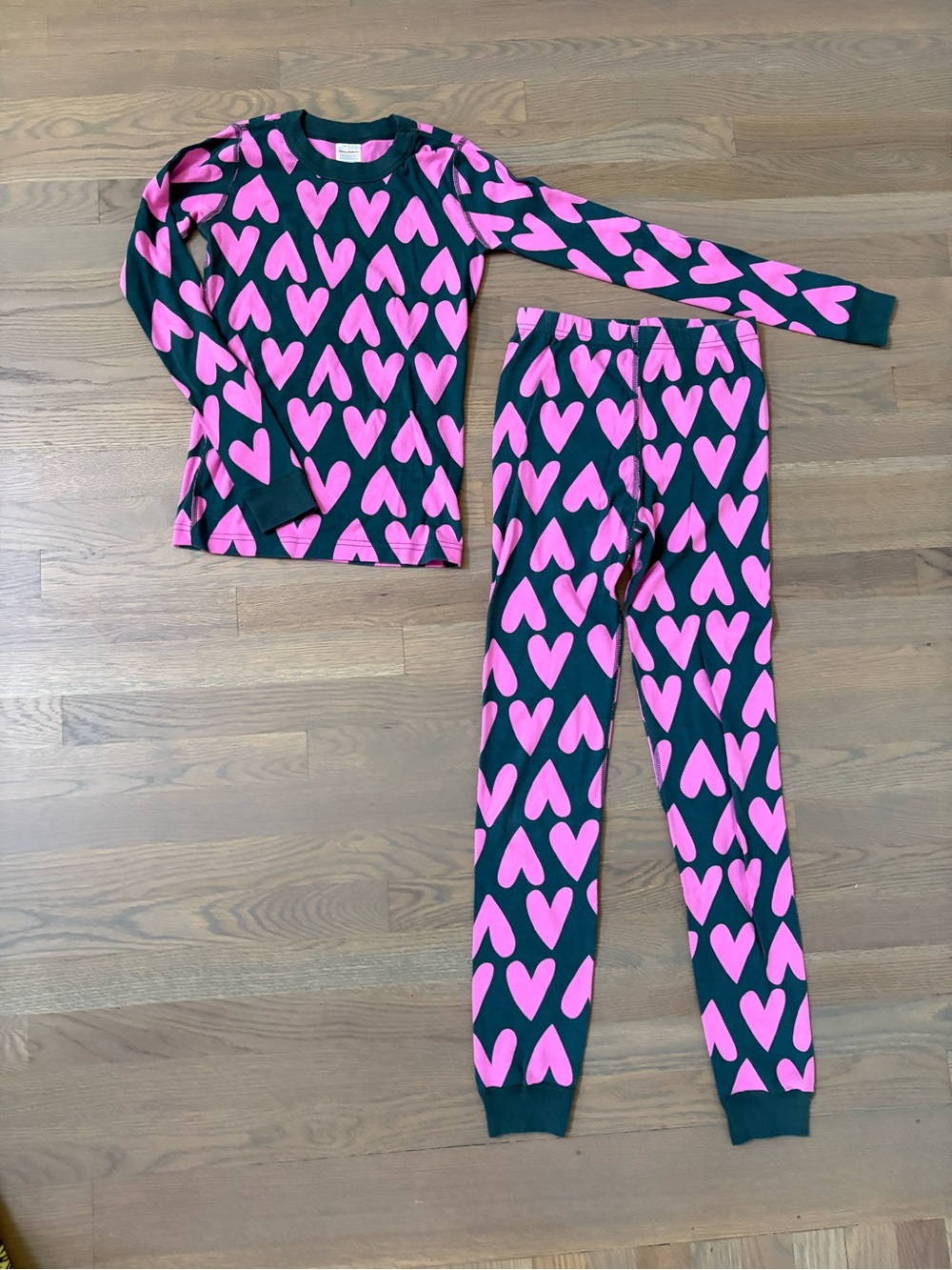 Hanna Andersson Pink Heart Long Sleeve Special Edition Pajama Set